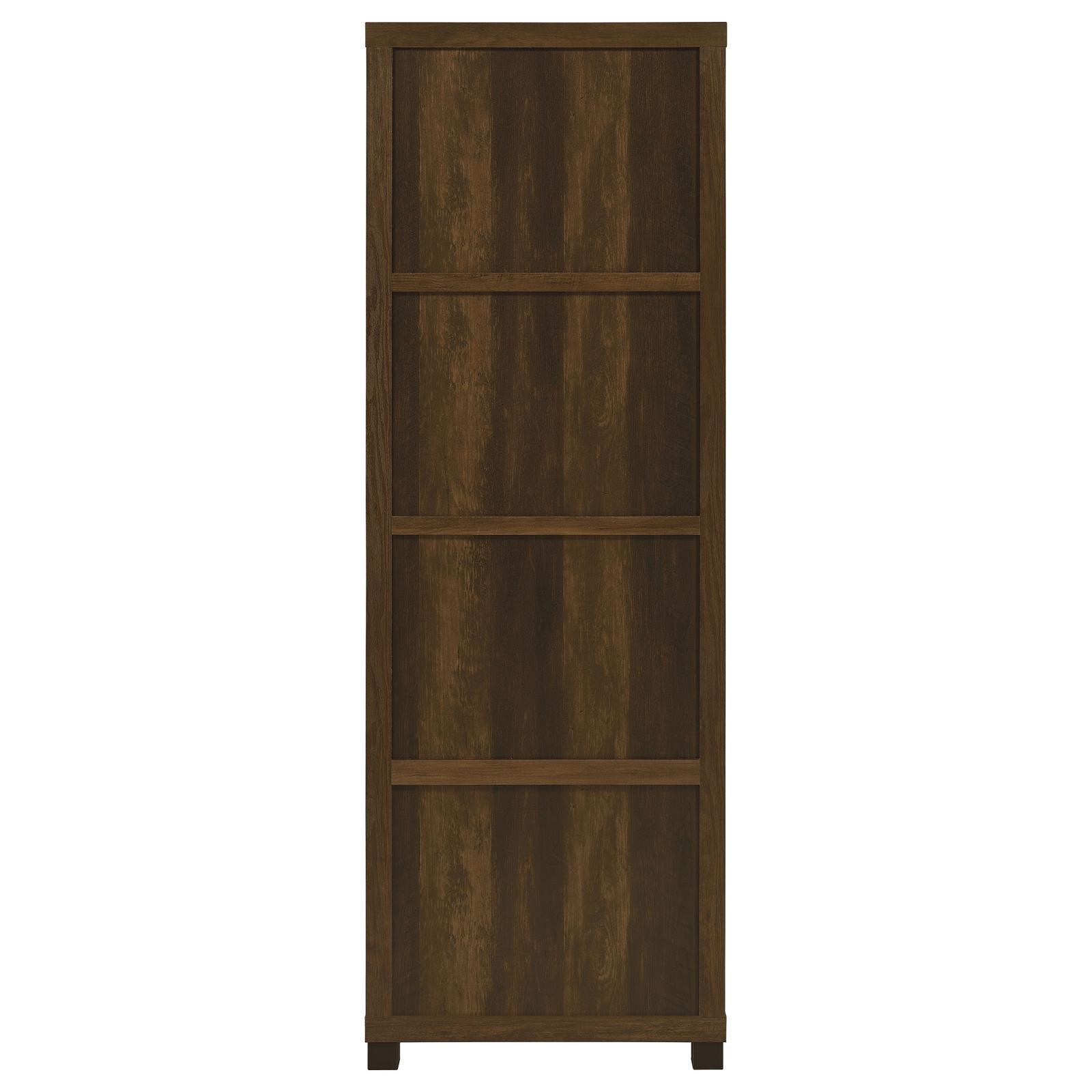 Sachin Sachin 3-Shelf Media Tower With Storage Cabinet Dark Pine 707736 - Ella Furniture