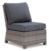 Salem Gray Beach 2-Piece Outdoor Sectional With Chair - Ella Furniture