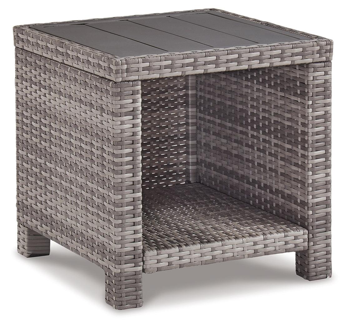 Salem Gray Beach 3-Piece Outdoor Sectional With Chair, Coffee Table And End Table - Ella Furniture