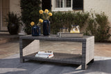 Salem Gray Beach Outdoor Coffee Table With 2 End Tables - Ella Furniture