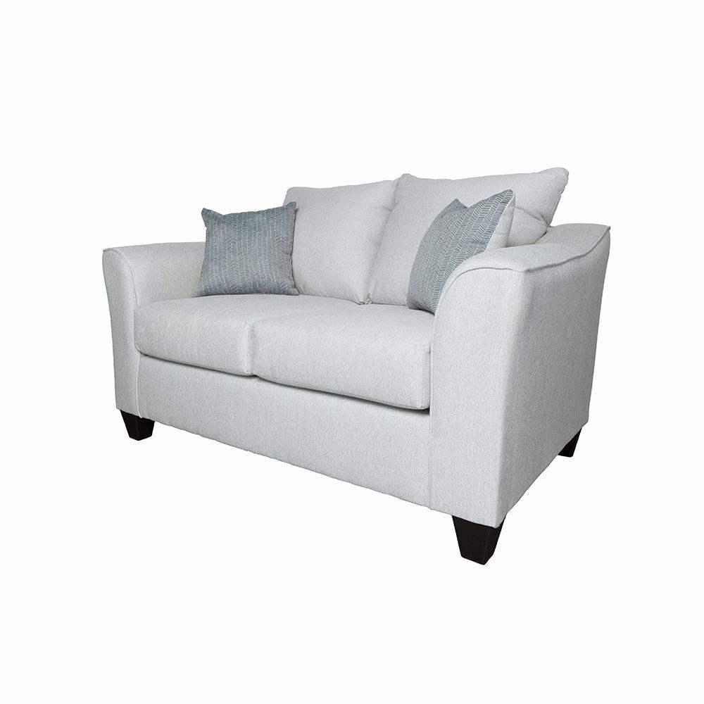 Salizar Collection Salizar Upholstered Track Arm Fabric Loveseat Grey Mist 508582 - Ella Furniture