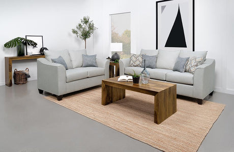 Salizar Collection Salizar Upholstered Track Arm Fabric Loveseat Grey Mist 508582 - Ella Furniture