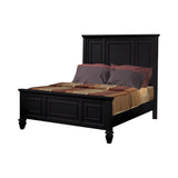 Sandy Beach Black High Headboard Panel Bedroom Set - Ella Furniture