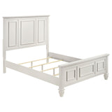 Sandy Beach White High Headboard Panel Bedroom Set - Ella Furniture