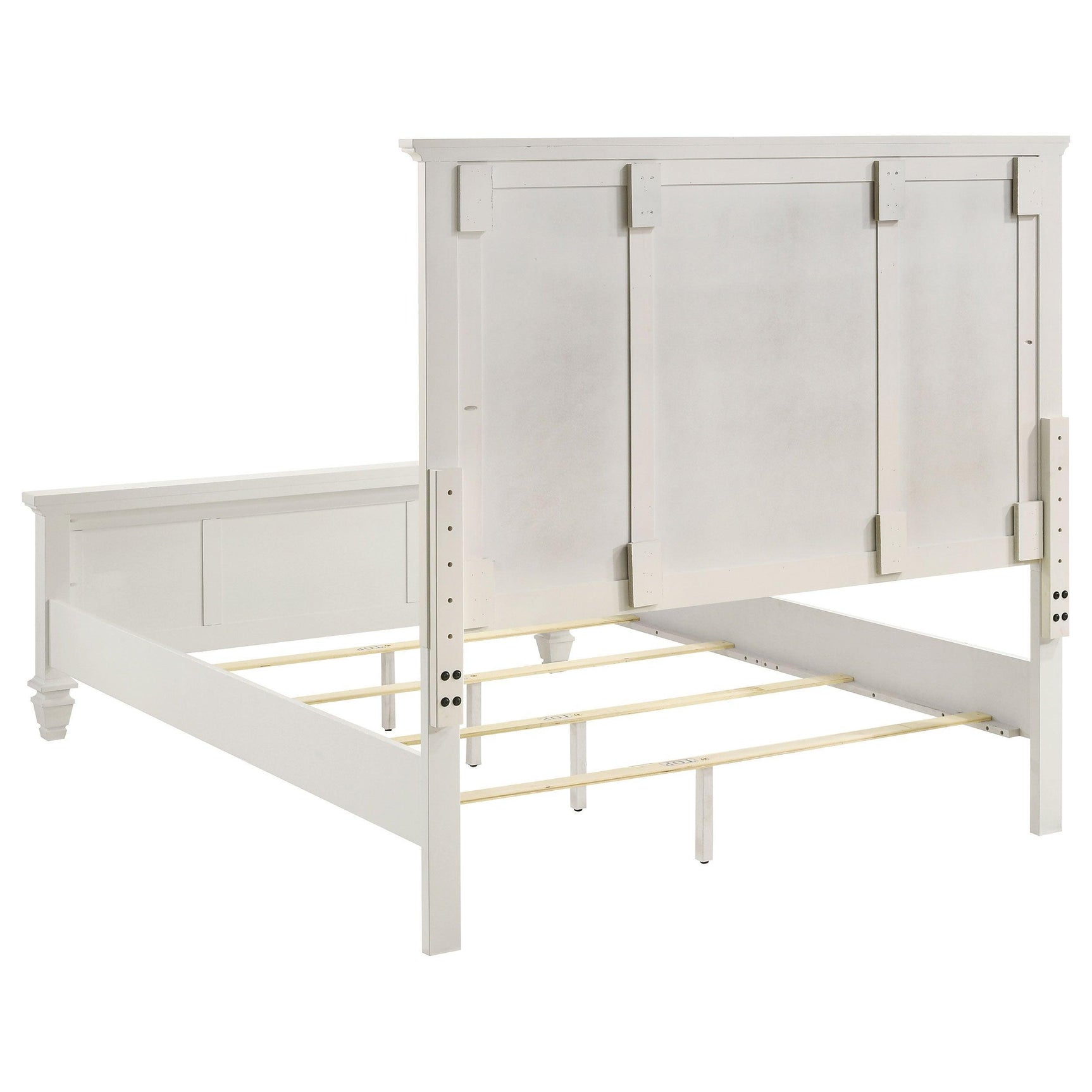 Sandy Beach White High Headboard Panel Bedroom Set - Ella Furniture