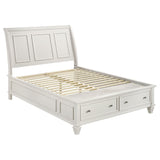 Sandy Beach White Storage Sleigh Bedroom Set - Ella Furniture