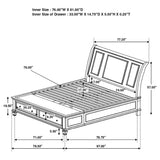 Sandy Beach White Storage Sleigh Bedroom Set - Ella Furniture
