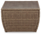 Sandy Beige Bloom Outdoor Coffee Table With 2 End Tables - Ella Furniture