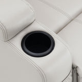 Sanger Upholstered Power Lift Recliner Chair With Massage Champagne 600497P - Ella Furniture