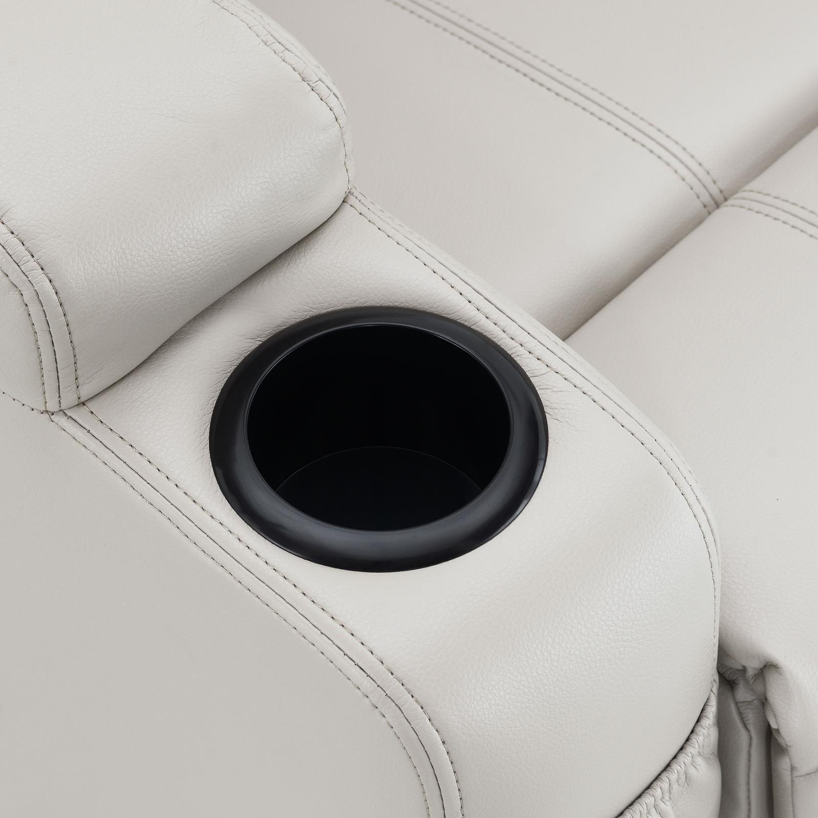 Sanger Upholstered Power Lift Recliner Chair With Massage Champagne 600497P - Ella Furniture