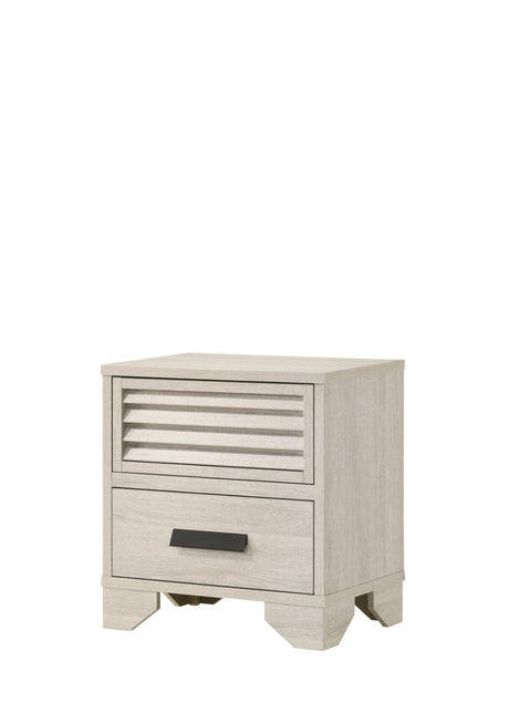 Sarter White Modern Contemporary Solid Wood And Veneers King Bed - Ella Furniture