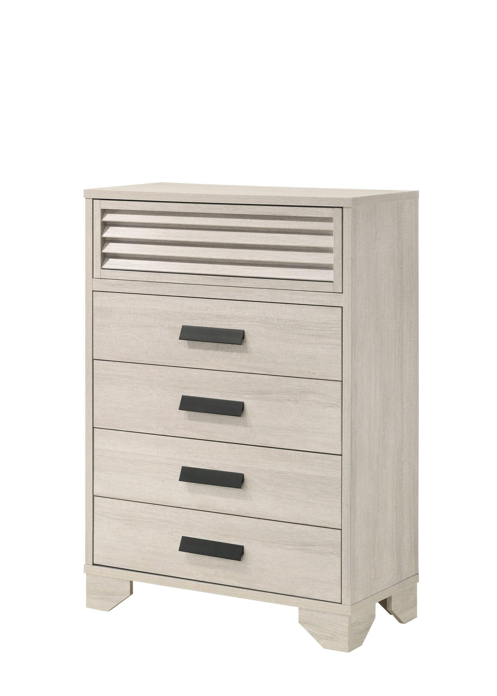 Sarter White Modern Contemporary Solid Wood And Veneers Queen Bed - Ella Furniture
