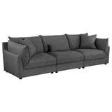 Sasha Upholstered Armless Chair Barely Black 551681 - Ella Furniture