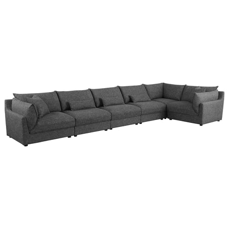 Sasha Upholstered Armless Chair Barely Black 551681 - Ella Furniture
