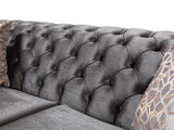 Scarlett Gray Velvet Sofa & Loveseat - Ella Furniture