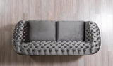 Scarlett Gray Velvet Sofa & Loveseat - Ella Furniture