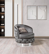 Scarlett Gray Velvet Sofa & Loveseat - Ella Furniture