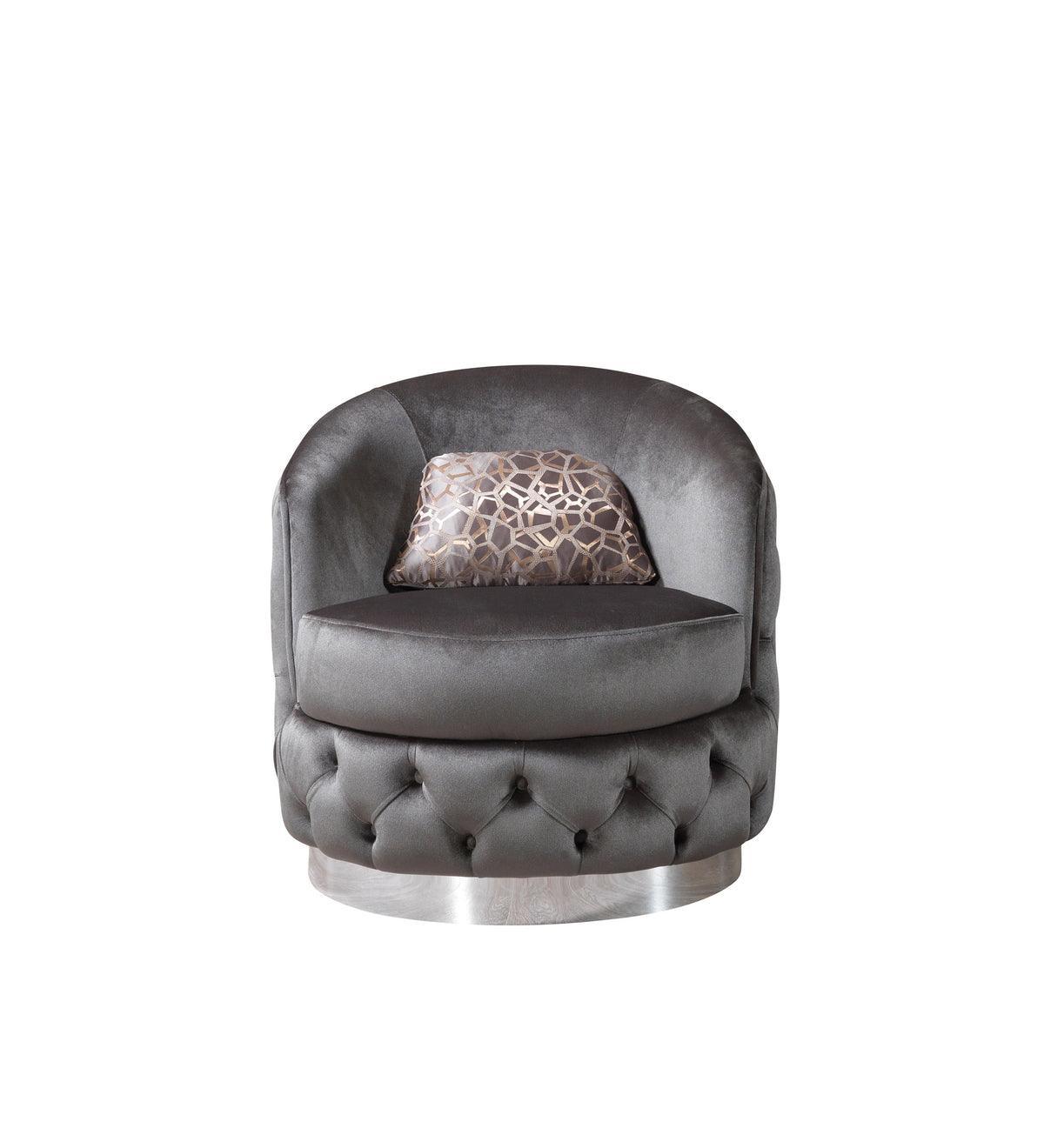 Scarlett Gray Velvet Sofa & Loveseat - Ella Furniture