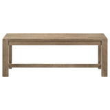 SCOTTSDALE COLLECTION Scottsdale Wood Trestle Base Dining Bench Washed Brown 109183 - Ella Furniture