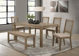 SCOTTSDALE COLLECTION Scottsdale Wood Trestle Base Dining Bench Washed Brown 109183 - Ella Furniture