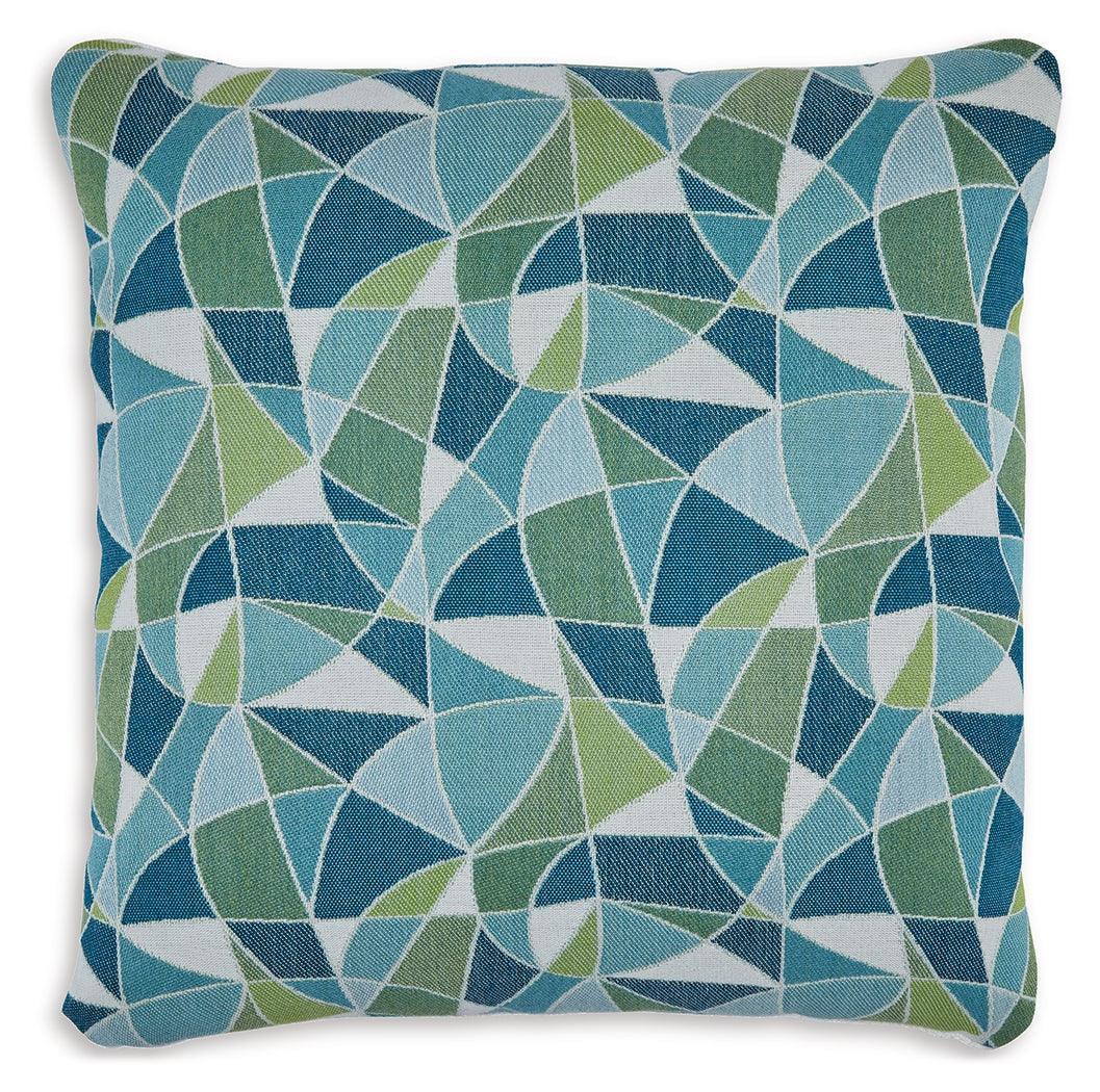 Seanow Next-gen Nuvella Green/turquoise/white Pillow (Set Of 4) - Ella Furniture