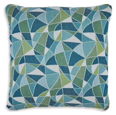 Seanow Next-gen Nuvella Green/turquoise/white Pillow (Set Of 4) - Ella Furniture