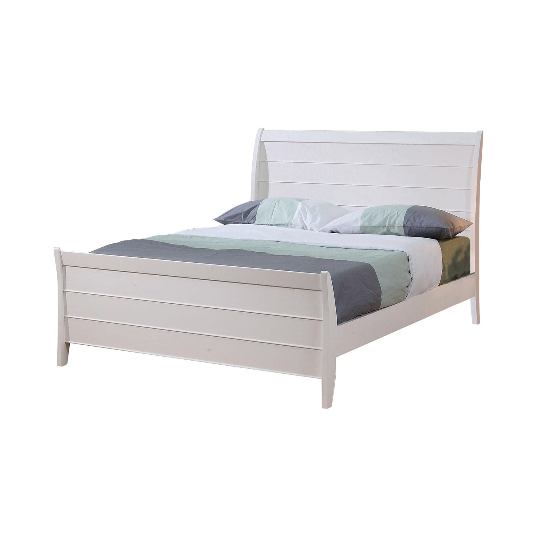 Selena Buttermilk Sleigh Platform Bedroom Set - Ella Furniture