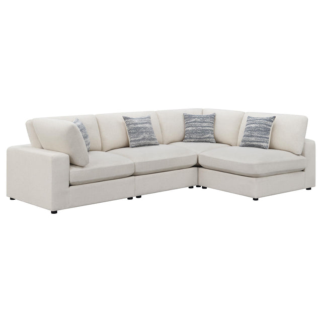 Serene Serene 4-piece Upholstered Modular Sectional Sofa Beige 551321-SETA - Ella Furniture