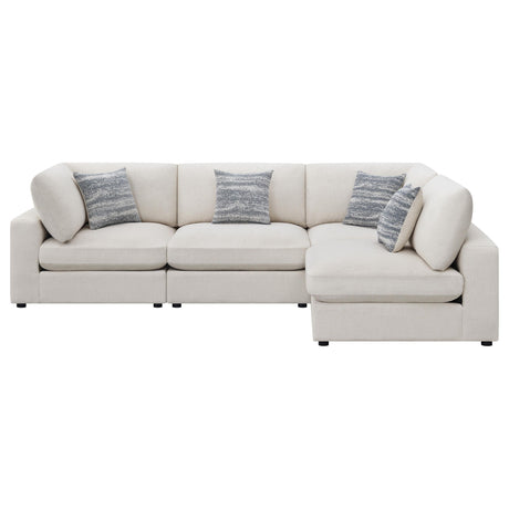 Serene Serene 4-piece Upholstered Modular Sectional Sofa Beige 551321-SETA - Ella Furniture