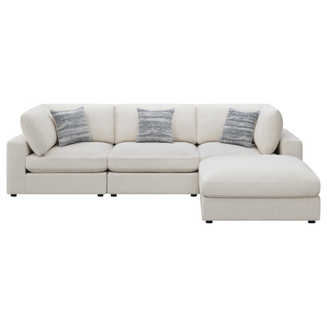 Serene Serene 4-piece Upholstered Modular Sectional Sofa Beige 551321-SETB - Ella Furniture
