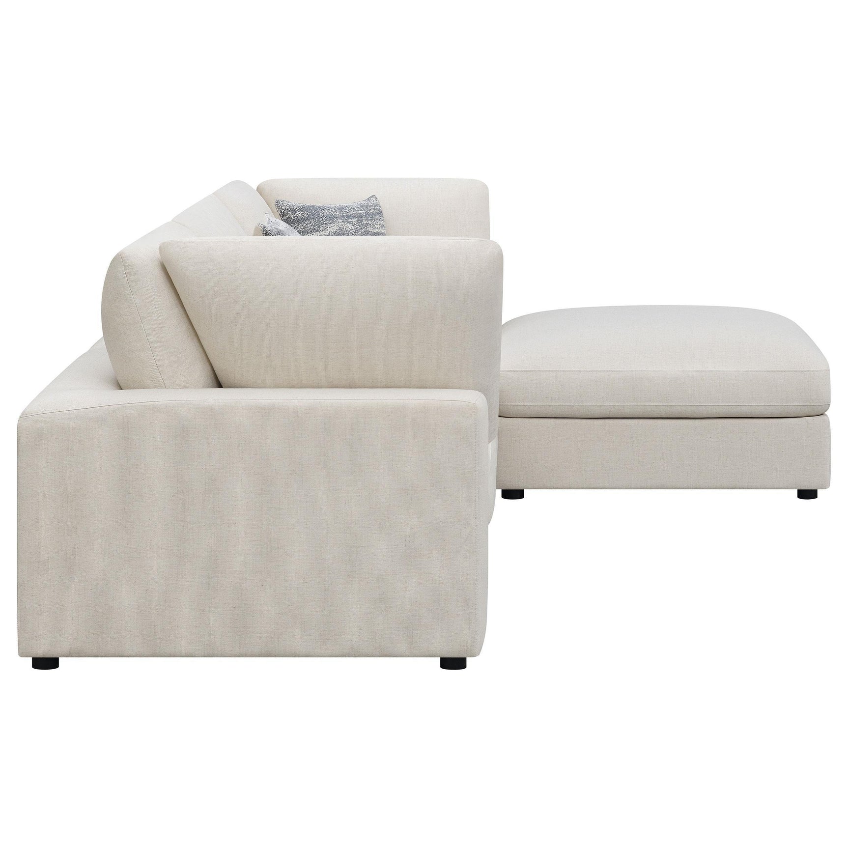 Serene Serene 4-piece Upholstered Modular Sectional Sofa Beige 551321-SETB - Ella Furniture
