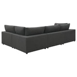 Serene Serene 4-piece Upholstered Modular Sectional Sofa Charcoal 551324-SETA - Ella Furniture