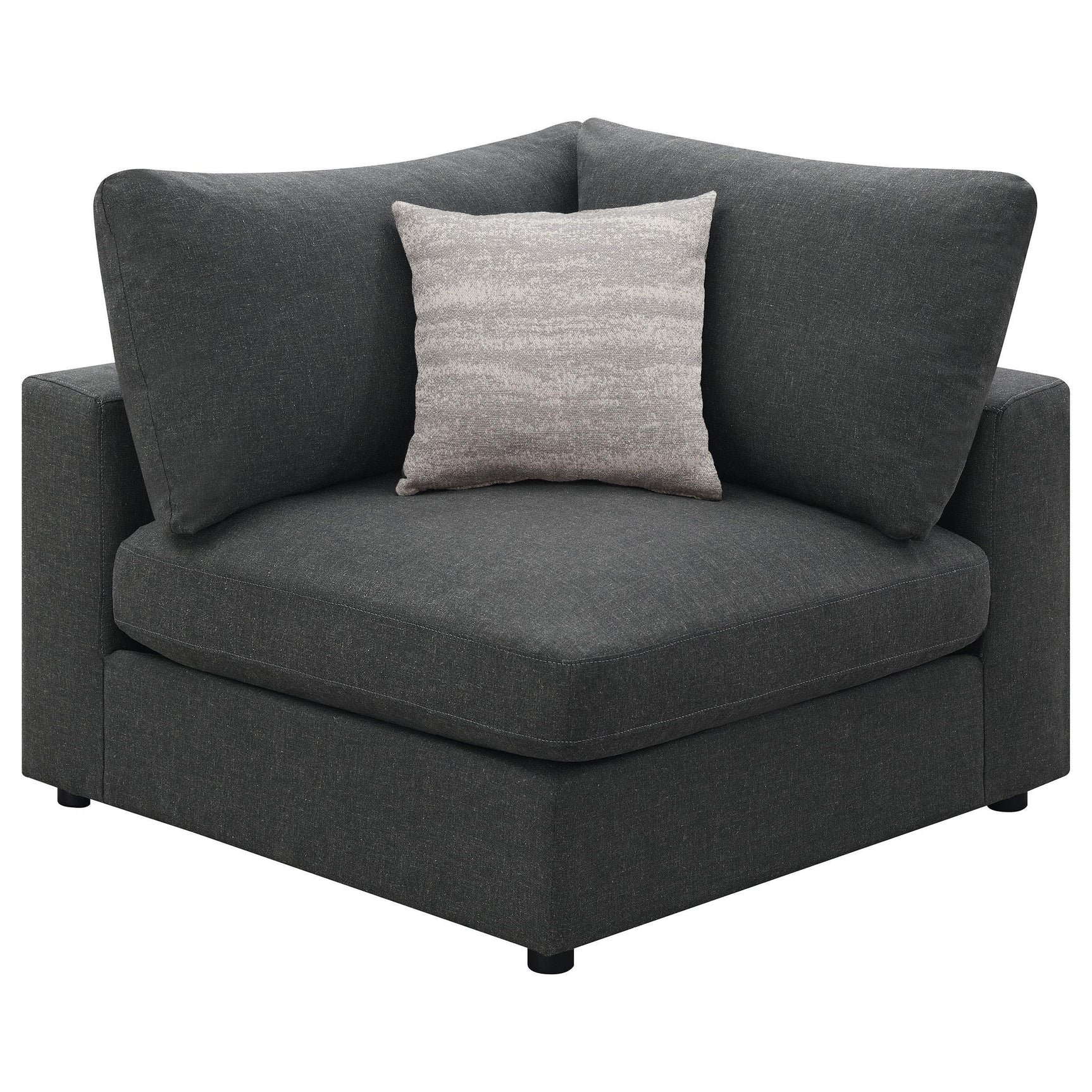 Serene Serene 4-piece Upholstered Modular Sectional Sofa Charcoal 551324-SETA - Ella Furniture