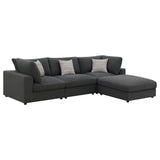 Serene Serene 4-piece Upholstered Modular Sectional Sofa Charcoal 551324-SETB - Ella Furniture