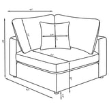 Serene Serene 4-piece Upholstered Modular Sectional Sofa Charcoal 551324-SETB - Ella Furniture