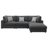 Serene Serene 4-piece Upholstered Modular Sectional Sofa Charcoal 551324-SETB - Ella Furniture