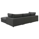 Serene Serene 4-piece Upholstered Modular Sectional Sofa Charcoal 551324-SETB - Ella Furniture