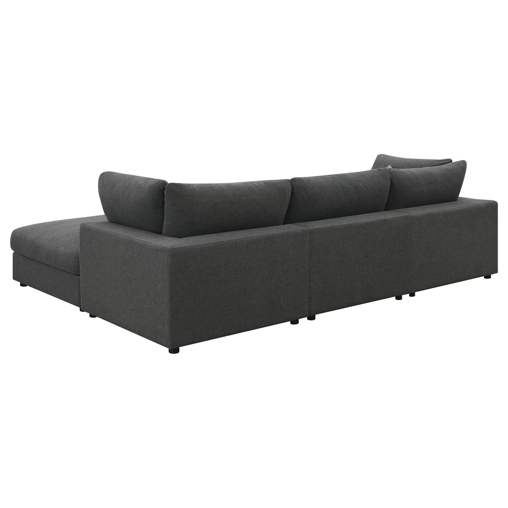 Serene Serene 4-piece Upholstered Modular Sectional Sofa Charcoal 551324-SETB - Ella Furniture