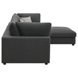 Serene Serene 4-piece Upholstered Modular Sectional Sofa Charcoal 551324-SETB - Ella Furniture