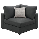 Serene Serene 4-piece Upholstered Modular Sectional Sofa Charcoal 551324-SETB - Ella Furniture