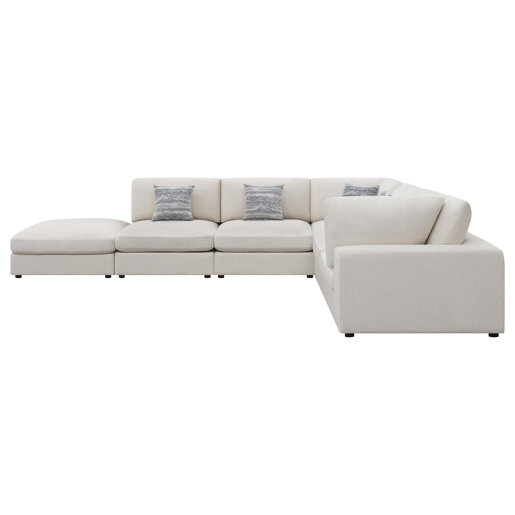 Serene Serene 6-piece Upholstered Modular Sectional Sofa Beige 551321-SET - Ella Furniture
