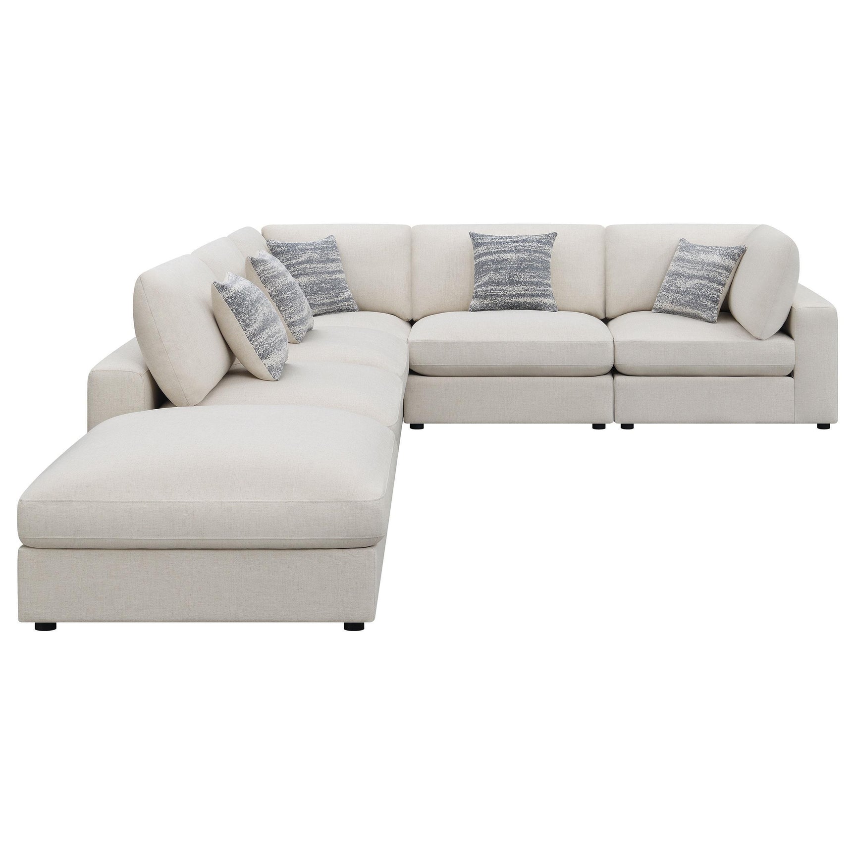 Serene Serene 6-piece Upholstered Modular Sectional Sofa Beige 551321-SET - Ella Furniture
