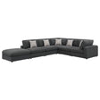 Serene Serene 6-piece Upholstered Modular Sectional Sofa Charcoal 551324-SET - Ella Furniture
