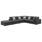 Serene Serene 6-piece Upholstered Modular Sectional Sofa Charcoal 551324-SET - Ella Furniture