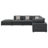 Serene Serene 6-piece Upholstered Modular Sectional Sofa Charcoal 551324-SET - Ella Furniture