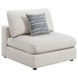 Serene Serene Upholstered Armless Chair Beige 551321 - Ella Furniture