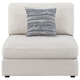 Serene Serene Upholstered Armless Chair Beige 551321 - Ella Furniture
