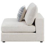 Serene Serene Upholstered Armless Chair Beige 551321 - Ella Furniture