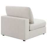 Serene Serene Upholstered Armless Chair Beige 551321 - Ella Furniture