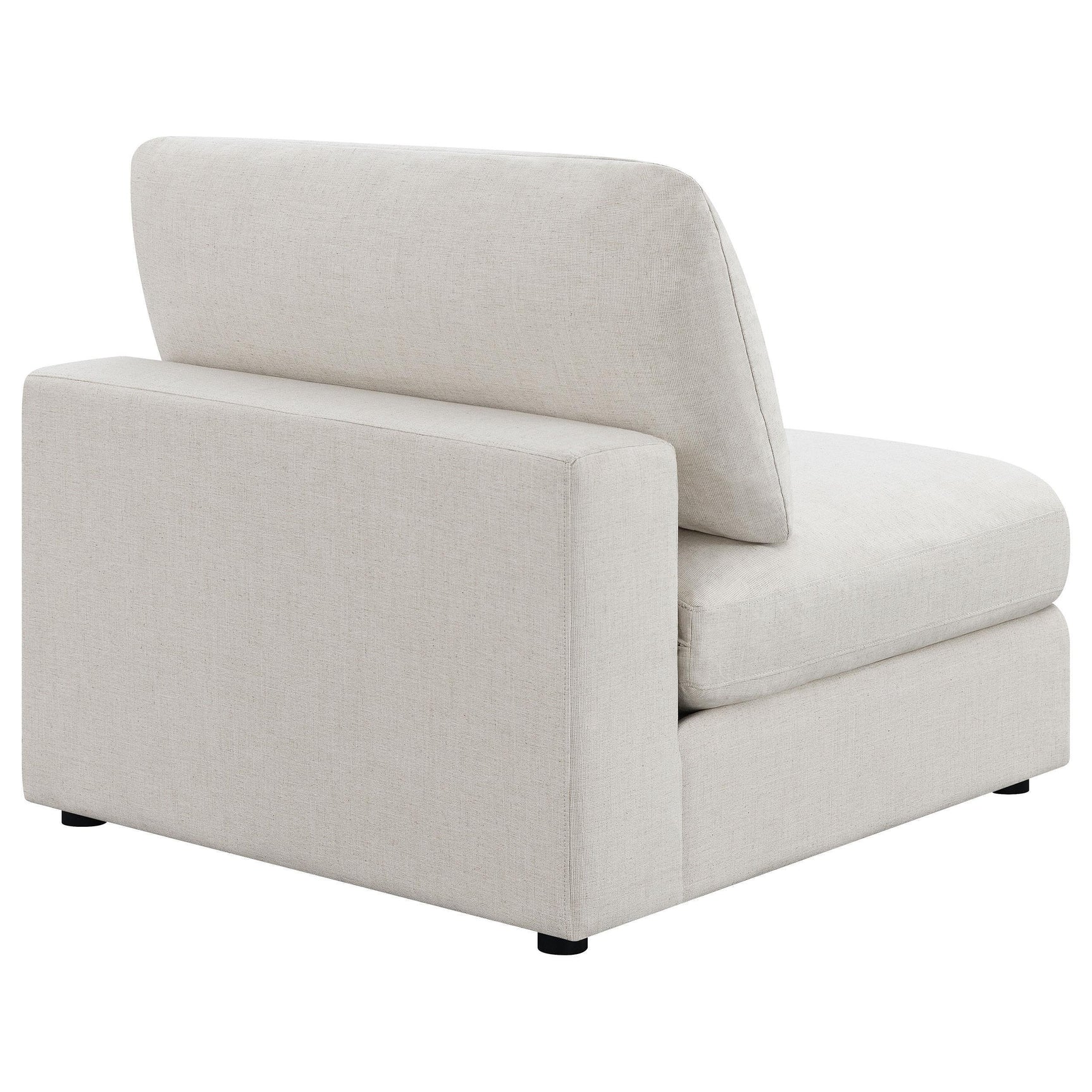 Serene Serene Upholstered Armless Chair Beige 551321 - Ella Furniture
